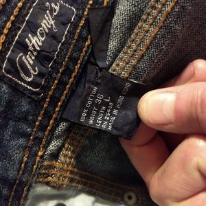 Anthony's 70s Bell-bottom mens blue jeans.